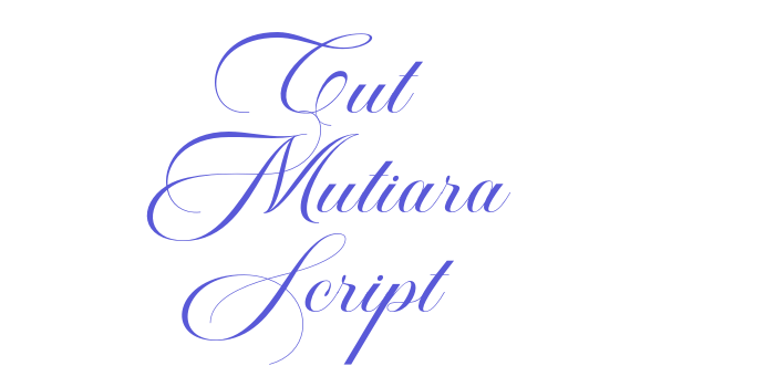 Cut Mutiara Script Font