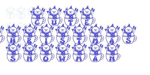 Cute Christmas Snowman font