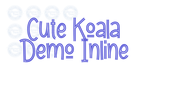 Cute Koala Demo Inline font free