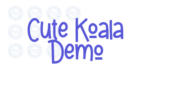 Cute Koala Demo font free