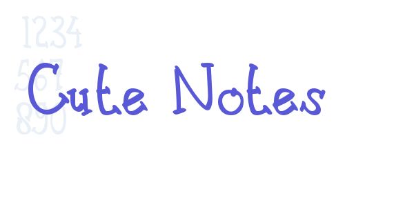 Cute Notes font free