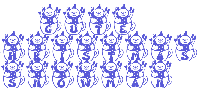 Cute Christmas Snowman Font