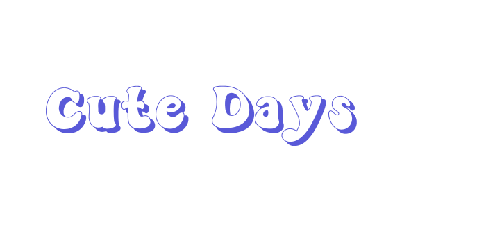 Cute Days Font