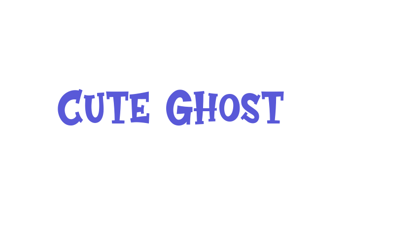 Cute Ghost Font