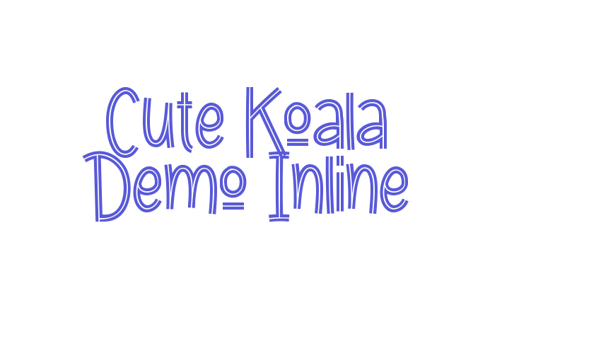 Cute Koala Demo Inline Font