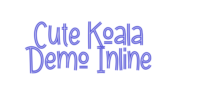 Cute Koala Demo Inline Font Download