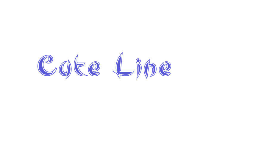 Cute Line Font Download