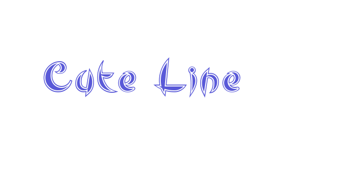 Cute Line Font Download