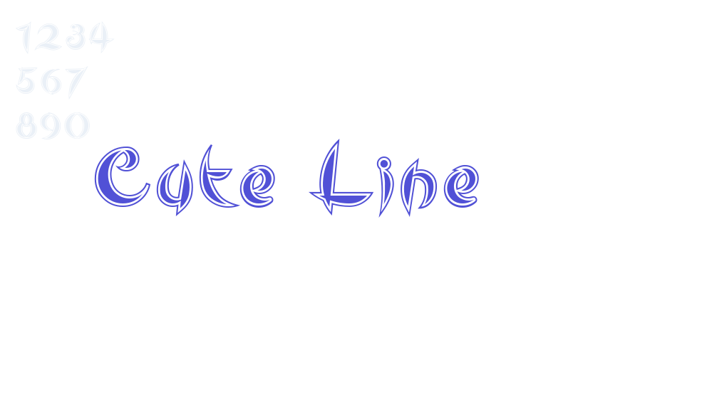 Cute Line-font-download