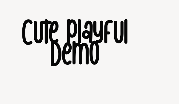 Cute Playful Demo Font