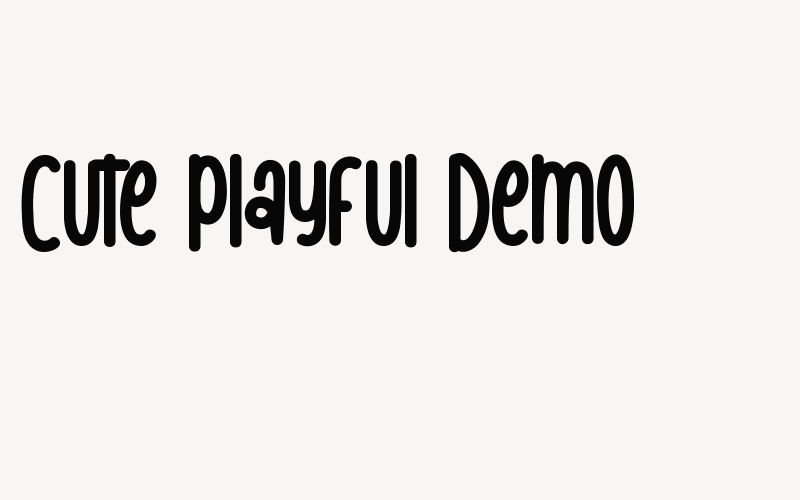 Cute Playful Demo Font