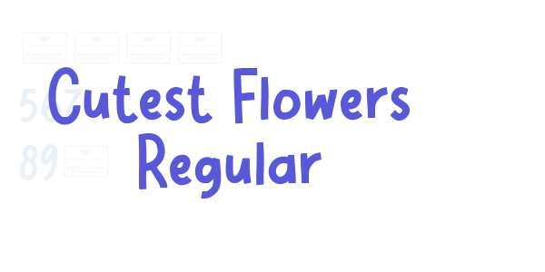 Cutest Flowers Regular font free