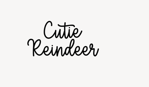 Cutie Reindeer Font