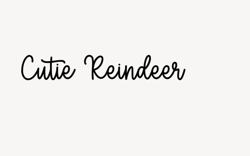 Cutie Reindeer Font