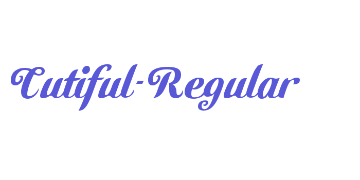 Cutiful-Regular Font Download