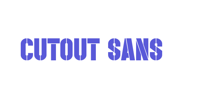 Cutout Sans Font