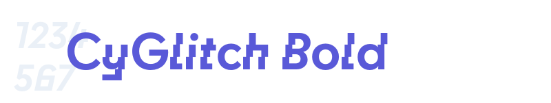 CyGlitch Bold-related font