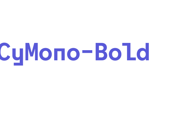 CyMono-Bold Font