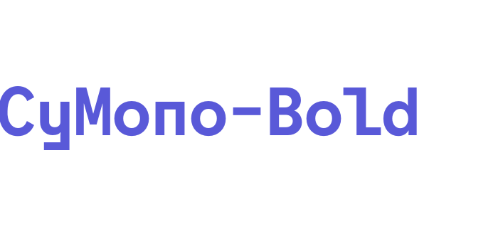 CyMono-Bold Font Download