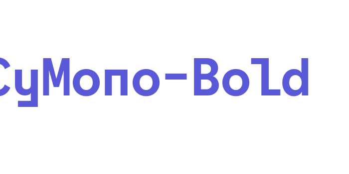 CyMono-Bold Font