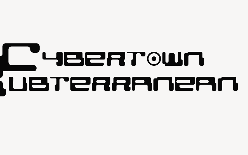 Cybertown Subterranean Font