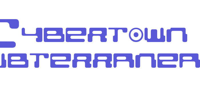 Cybertown Subterranean Font