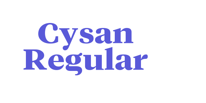 Cysan Regular Font