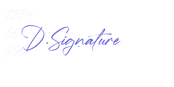 D.Signature font free