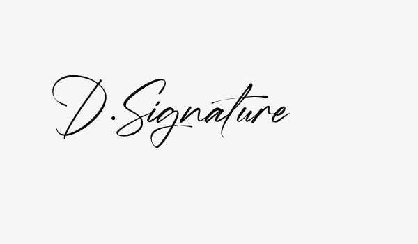 D.Signature Font