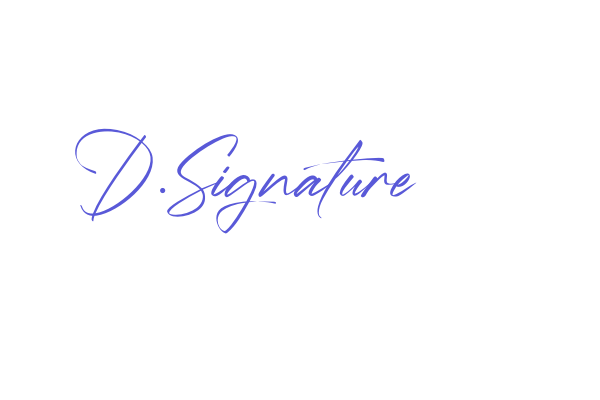 D.Signature Font