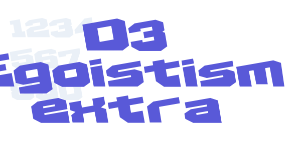 D3 Egoistism extra font free