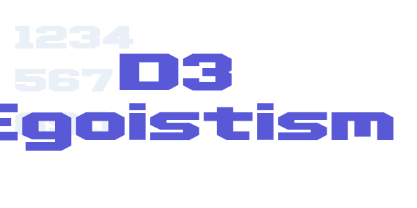 D3 Egoistism font free