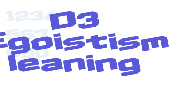 D3 Egoistism leaning font free