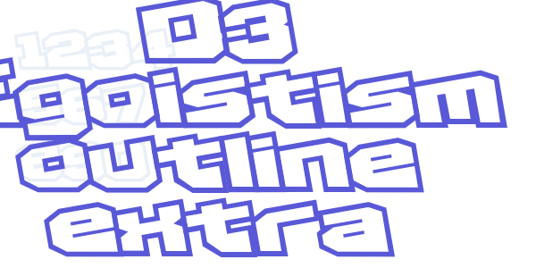 D3 Egoistism outline extra font free