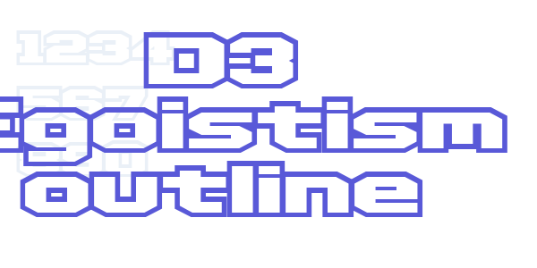 D3 Egoistism outline font free