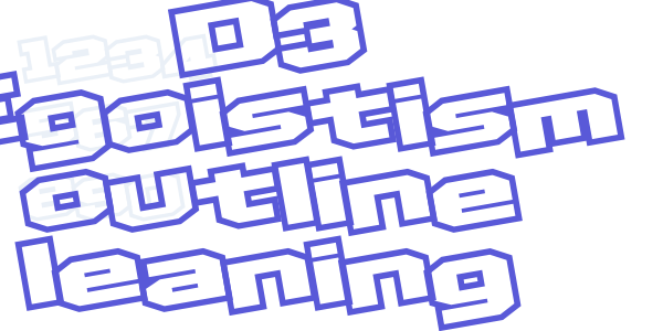 D3 Egoistism outline leaning font free