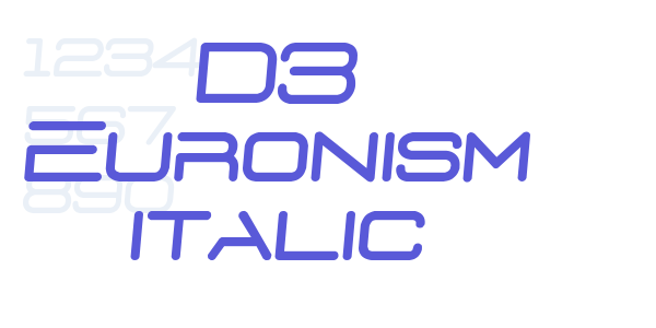 D3 Euronism italic font