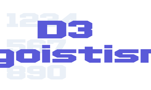 D3 Egoistism Font Download