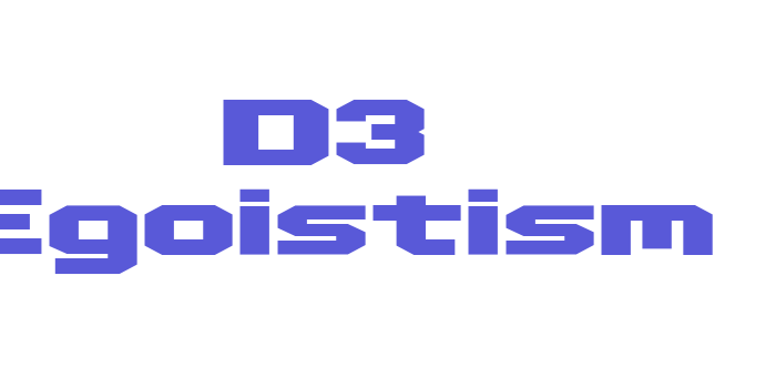 D3 Egoistism Font Download