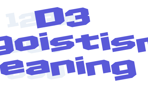 D3 Egoistism leaning Font Download