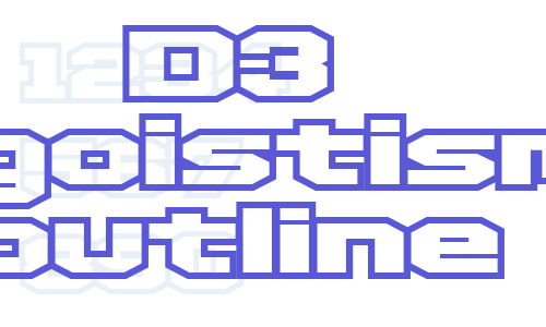 D3 Egoistism outline Font Download