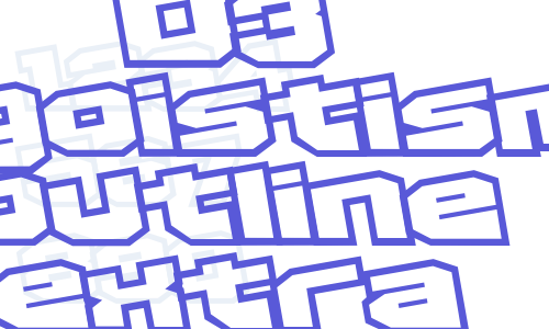 D3 Egoistism outline extra Font Download