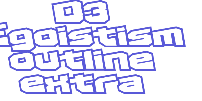 D3 Egoistism outline extra Font Download