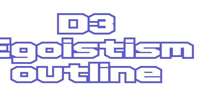 D3 Egoistism outline Font Download