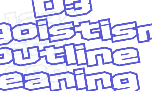 D3 Egoistism outline leaning Font Download