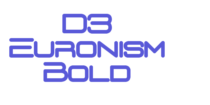 D3 Euronism Bold Font Download