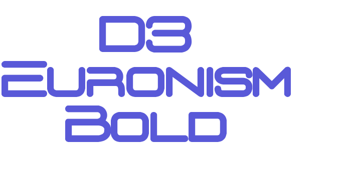 D3 Euronism Bold Font