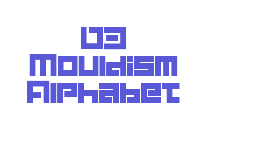 D3 Mouldism Alphabet Font Download