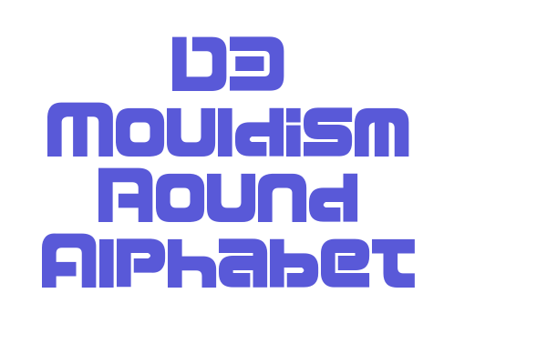 D3 Mouldism Round Alphabet Font