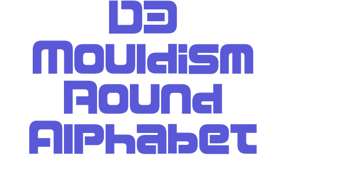 D3 Mouldism Round Alphabet Font Download